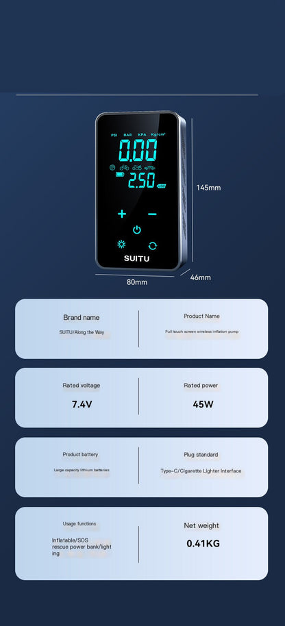 Digital portable air pump
