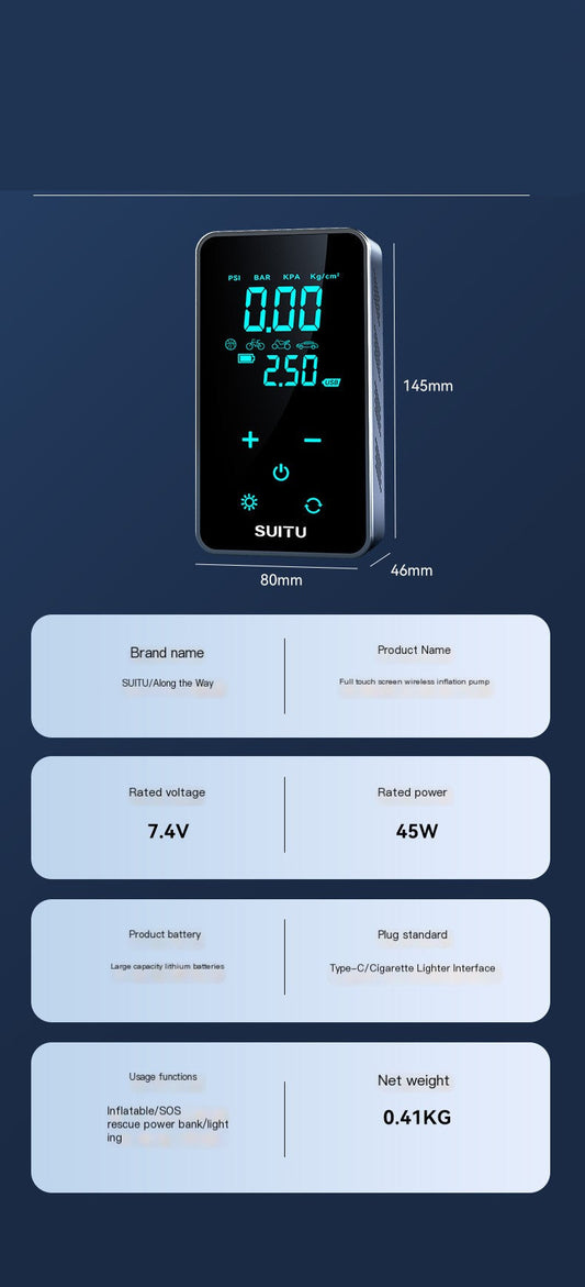 Digital portable air pump